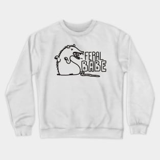 Feral Babe - black Crewneck Sweatshirt